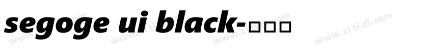 segoge ui black字体转换